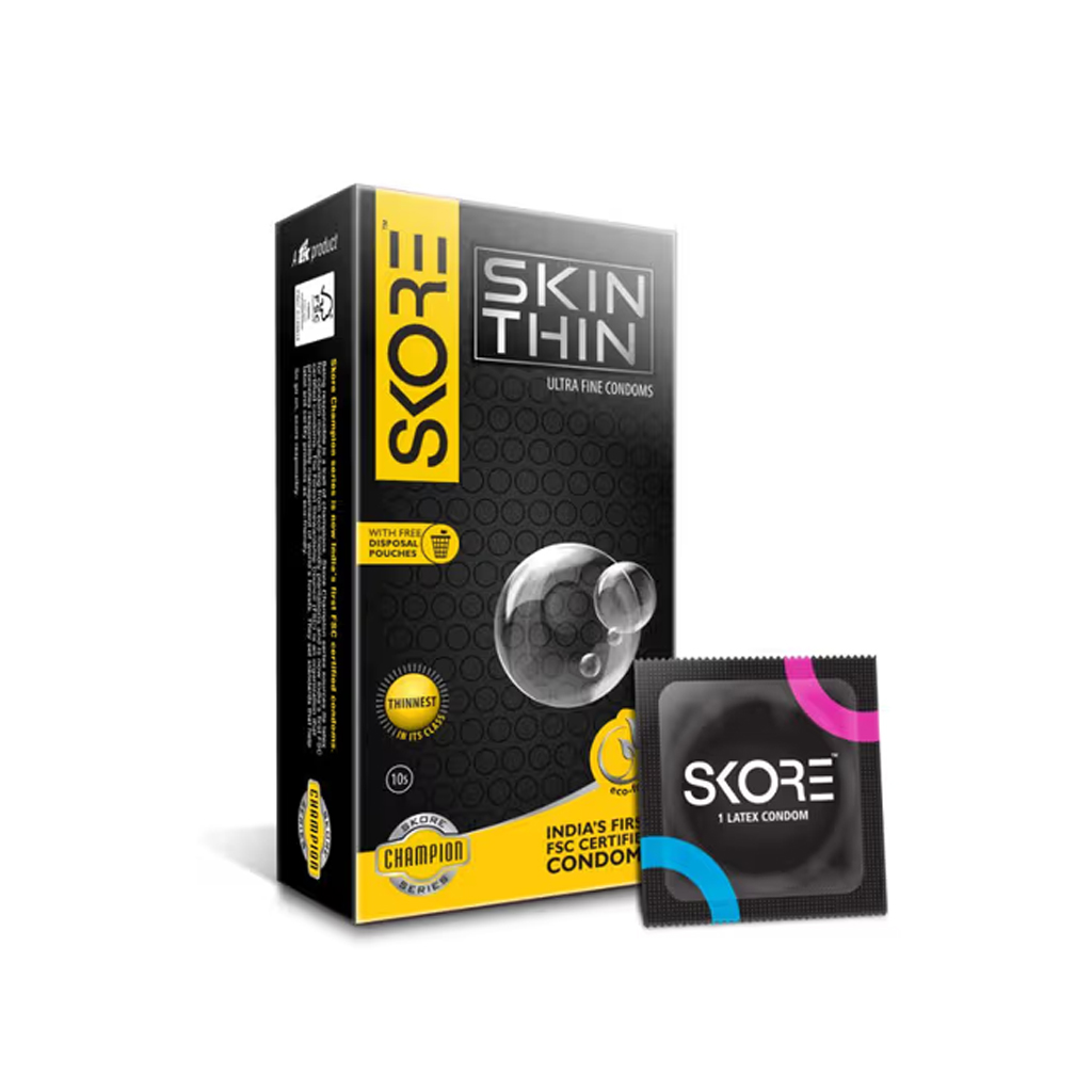 Skore Skin Thin Ultra Fine Condoms 1 pack (10 pieces)