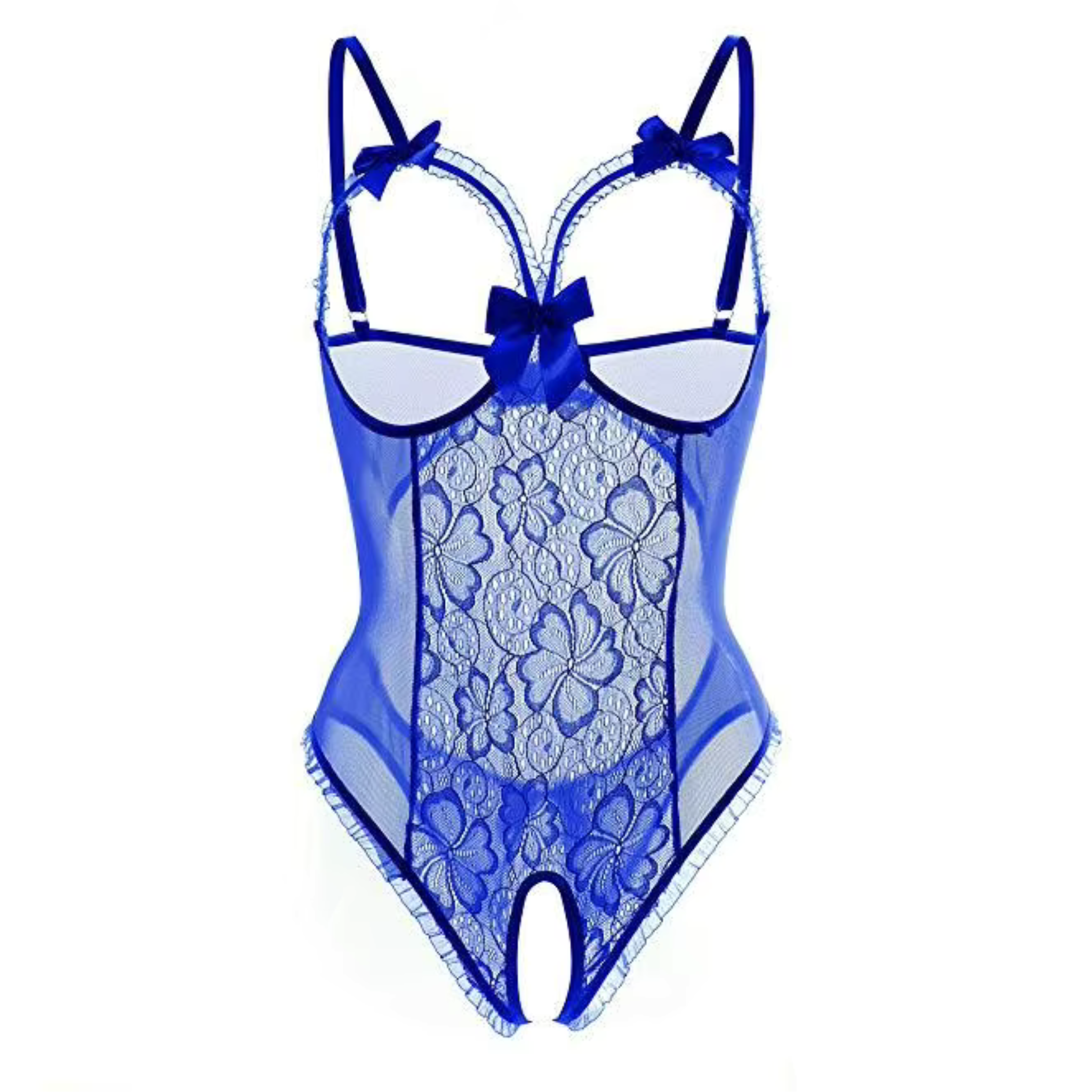 Sexy Lace Deep V Neck Bodysuit Backless Open Crotch Sexy Lingerie