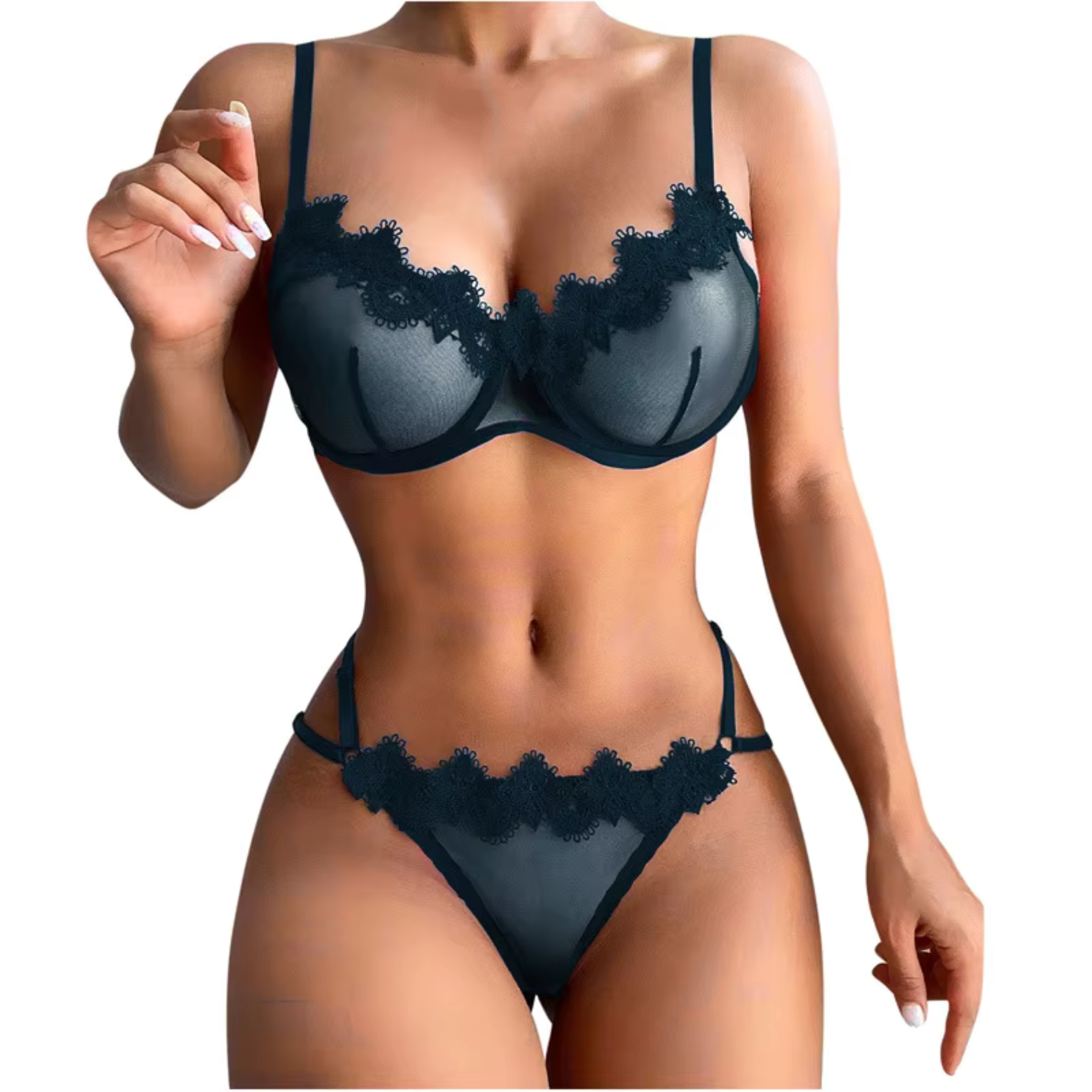 Nighty Sexy 2 Piece Lace Lingerie Set
